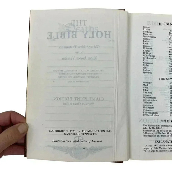 The Holy Bible King James Version Giant Print Hardcover Faith Partners Edition - Picture 2 of 5